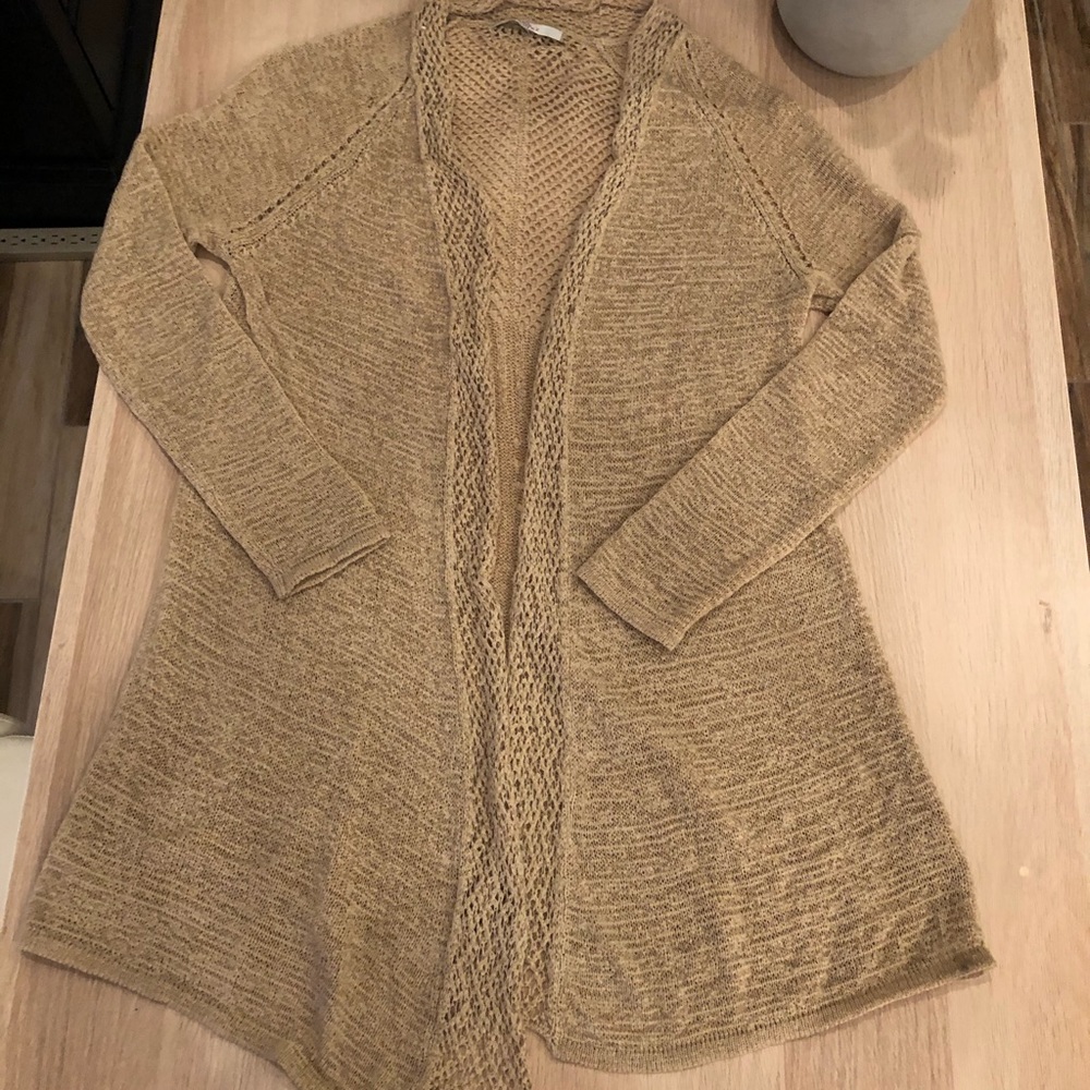 Crocheted knit cardigan